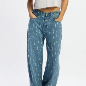 Balloon jeans Emma | Blue denim | Refined Department