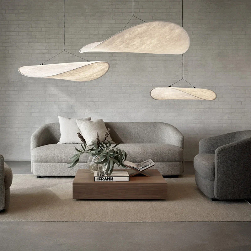 LumiSleek - Moderne LED Hanglamp van Metaal en Kunstzijde in Wit voor de Slaapkamer - Afbeelding 8