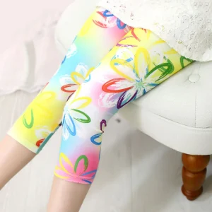Bloemenprint capri katoenen legging