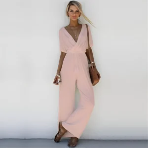 Amara - Jumpsuit met Diepe V-Hals | Elegant en Verleidelijk Design