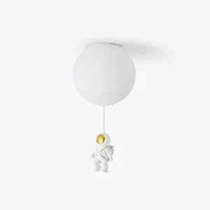 LunarAstral Moderne LED Plafondlamp - Maan en Astronaut Design van Acryl voor Slaapkamer en Kinderkamer