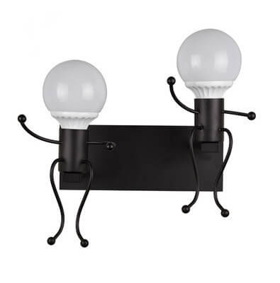 MetaalPro - Stoere Robot Wandlamp van Smeedijzer | Industrieel Design - Afbeelding 5