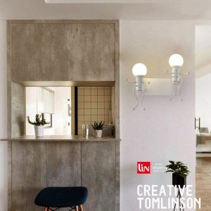 MetaalPro - Stoere Robot Wandlamp van Smeedijzer | Industrieel Design