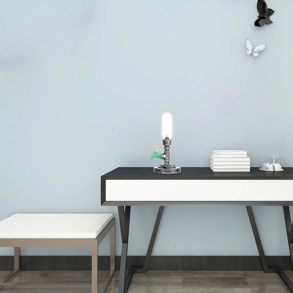 AmberLicht - Klassieke Glazen Tafellamp met Kap | Sfeervolle Verlichting voor Elk Interieur - Afbeelding 7