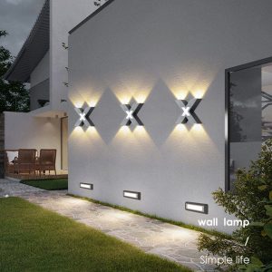XShapeLux - Waterdichte X-vormige LED Wandlamp met 4 Lichten voor Buiten