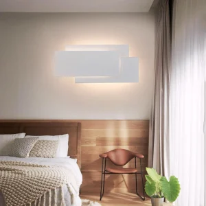 NovaLite - Minimalistische LED-wandlamp van aluminium met vierkante gestapelde design