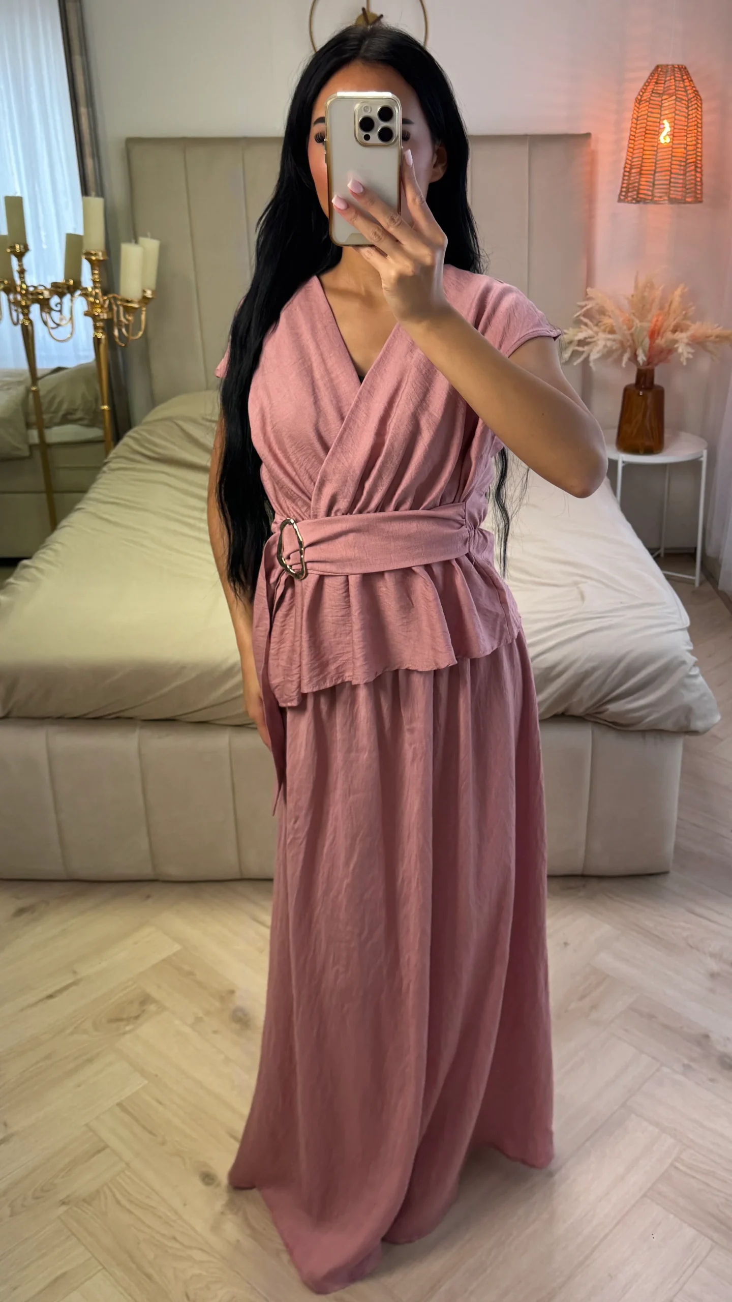 Overslag Set met Ceintuur – Viscoseblend - Afbeelding 3