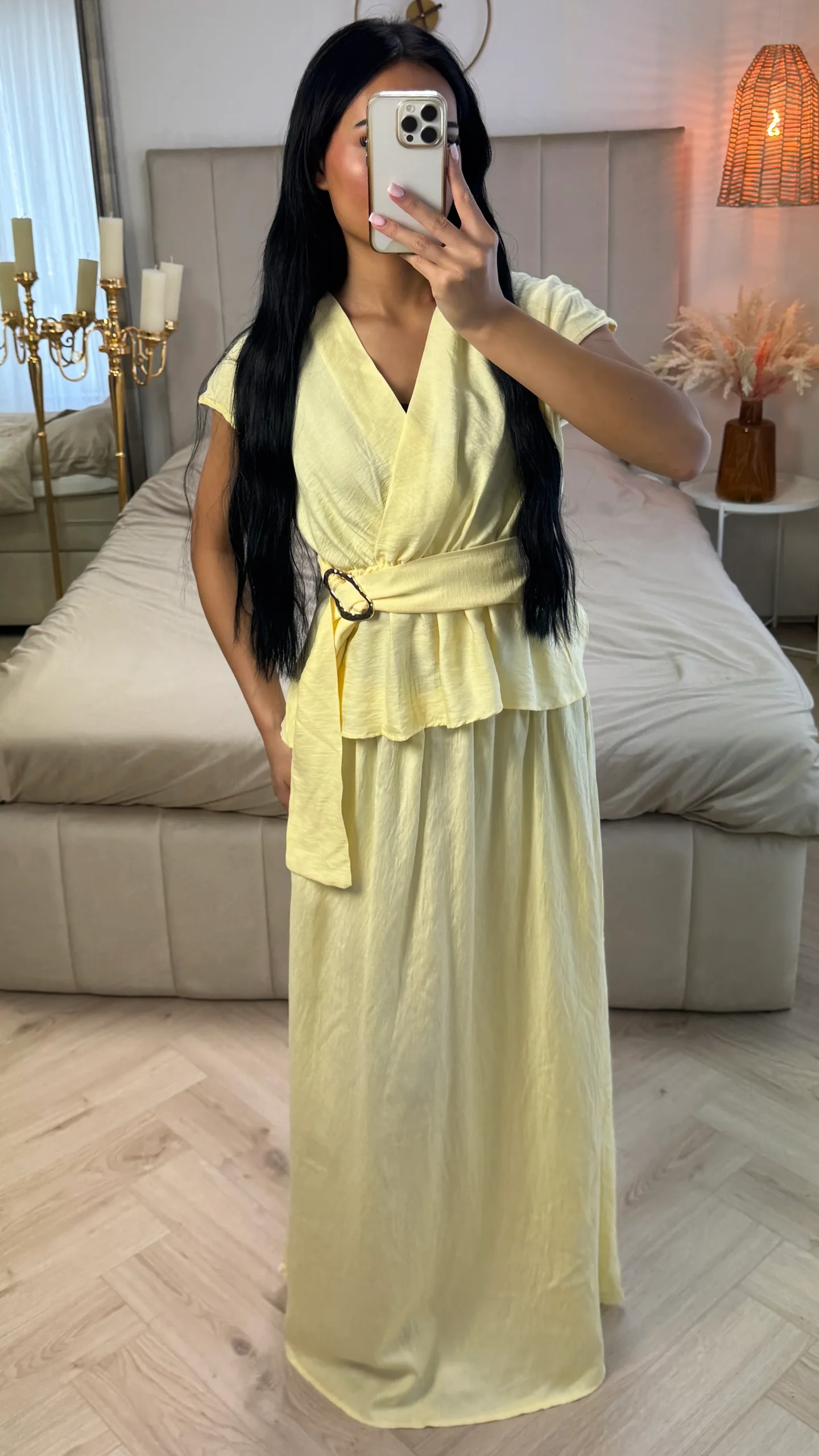 Overslag Set met Ceintuur – Viscoseblend - Afbeelding 4