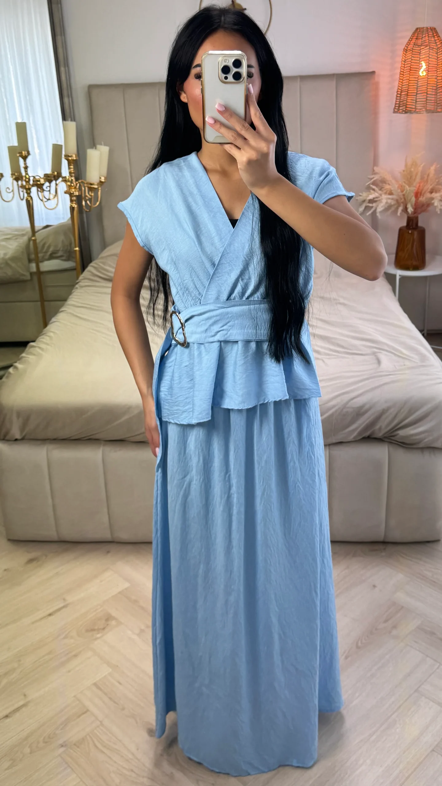 Overslag Set met Ceintuur – Viscoseblend - Afbeelding 7