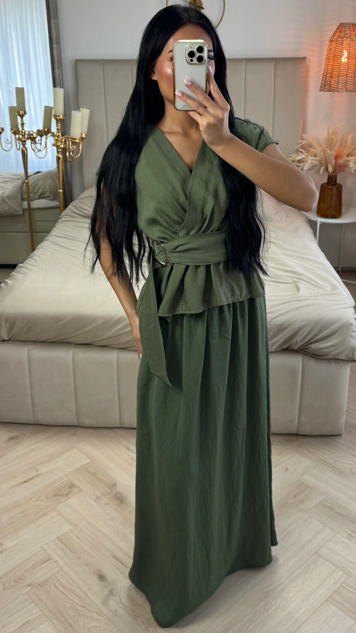 Overslag Set met Ceintuur – Viscoseblend - Afbeelding 9