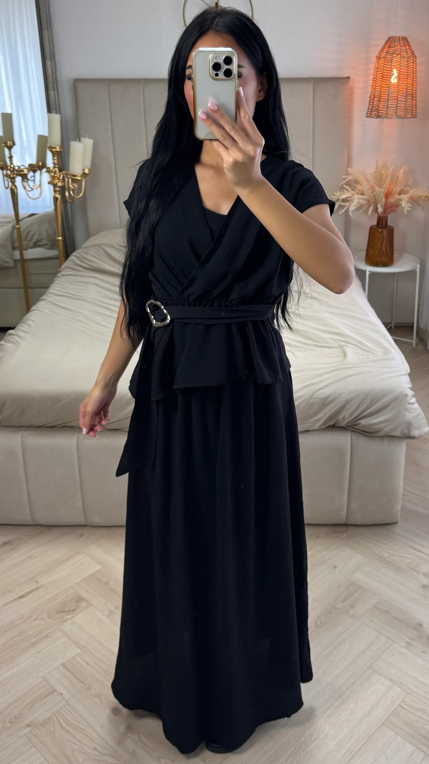 Overslag Set met Ceintuur – Viscoseblend