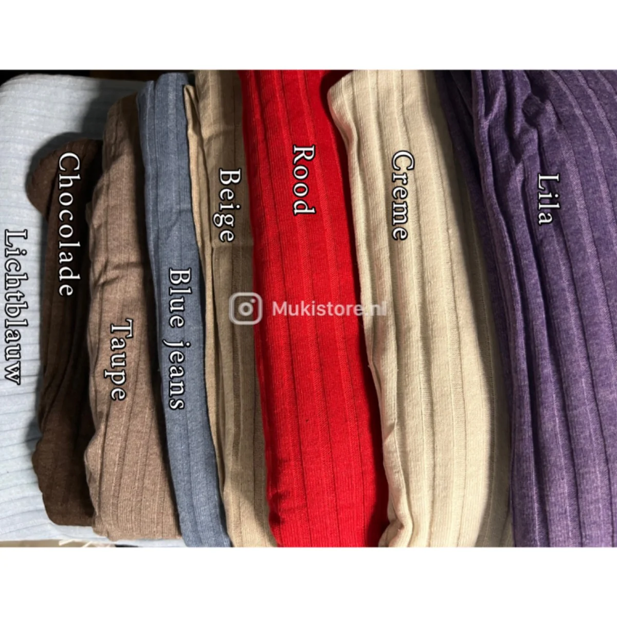 Short Folded Sleeves Thin Ribbed Musthave Set - Afbeelding 6