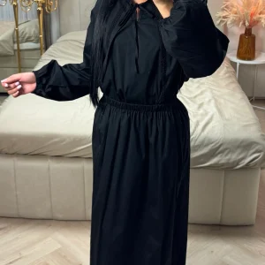 2-Delige Set met Katoenmix Top en Maxi Rok