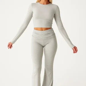 2-Delige Dames Loungewear Set | Flared Broek en Crop Top | Comfortabel en Modern