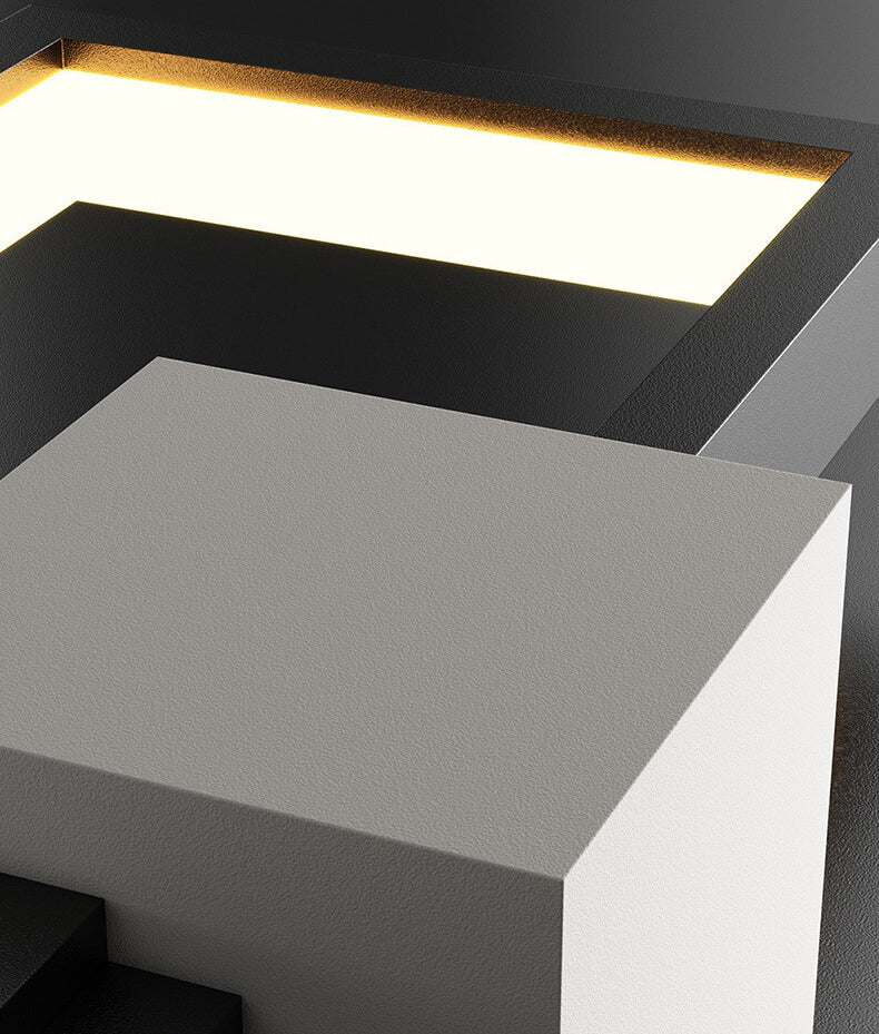 SilQube - Creatieve minimalistische LED-wandlamp met vierkant frame van ijzer en siliconen | Modern design voor sfeervolle verlichting - Afbeelding 9