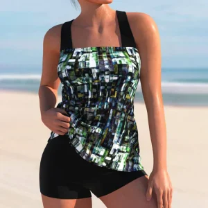Talia - Geo Chic Tankini Set voor Dames | Stijlvolle en Comfortabele Zwemkleding