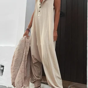 Casual Jumpsuit met Knopenrij | Comfort en Stijl voor Elke Dag