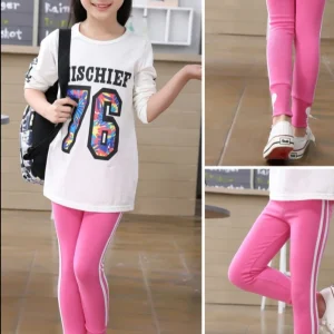 Meisjes Sport Legging donker roze