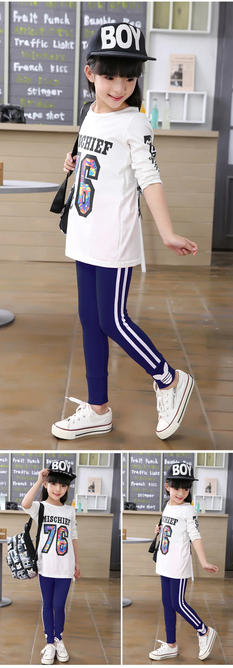 Meisjes Sport Legging blauw - Afbeelding 3