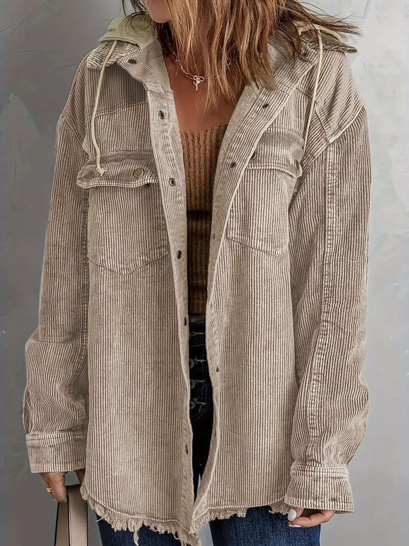 Adele - Kleurblok Hoodie Jas voor Dames | Perfect voor Herfst en Winter - Afbeelding 5