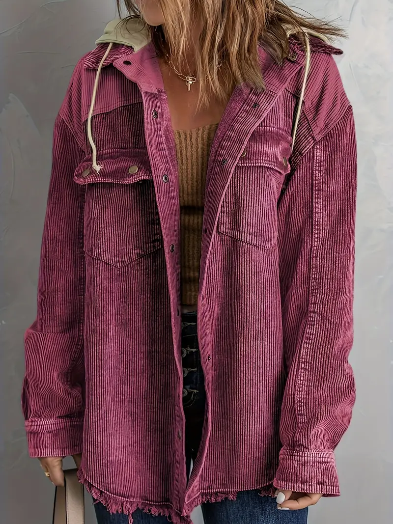 Adele - Kleurblok Hoodie Jas voor Dames | Perfect voor Herfst en Winter - Afbeelding 6