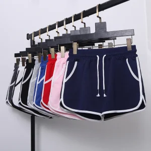 Katoenen short met modieuze bies