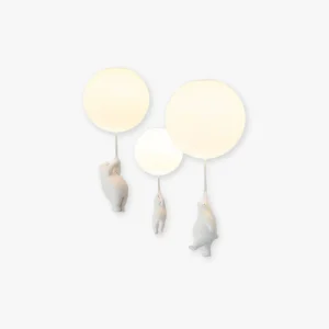Speelse Beer Ballon Plafondlamp - Unieke Kinderkamer Hanglamp met LED Verlichting