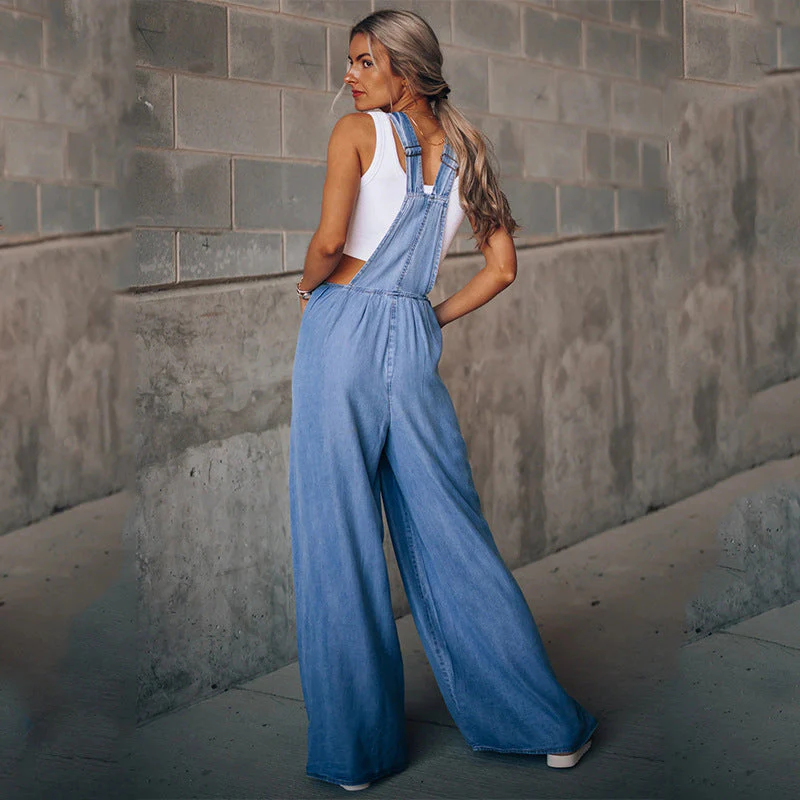 Denim Jumpsuit met Stijlvolle Pasvorm | Comfort en Trendy Design - Afbeelding 4