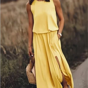 BohoElegance Maxi Jurk | Eenvoudige Modal Boho Jurk in Verschillende Kleuren