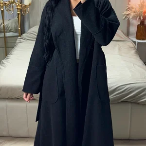 Lange Mantel met Ceintuur en Zakken