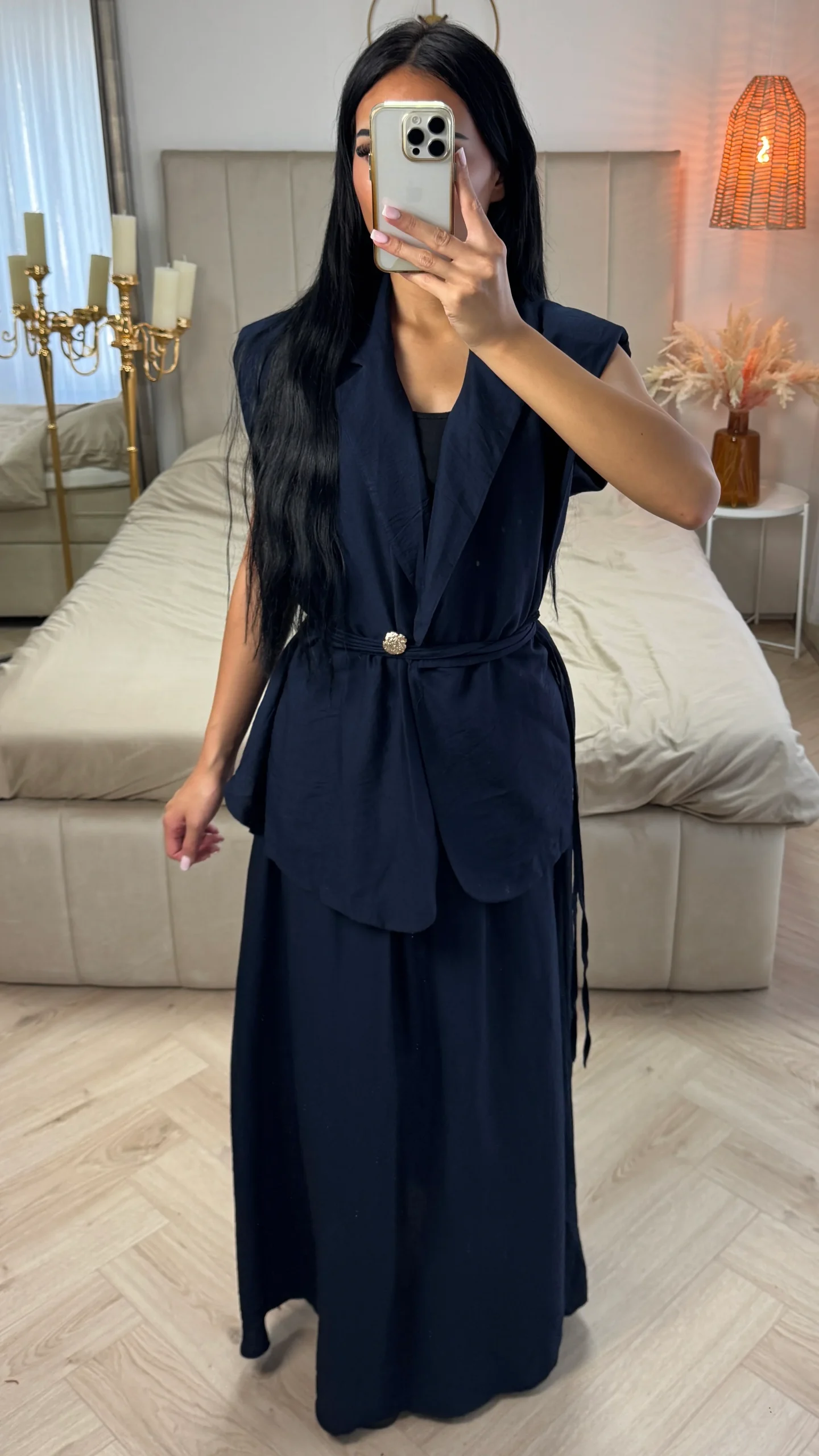 Tweedelige Set met Ceintuur – Viscoseblend - Afbeelding 5