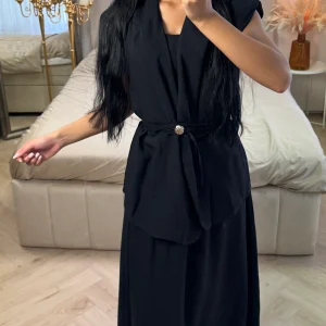 Tweedelige Set met Ceintuur – Viscoseblend