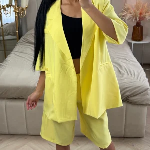 Oversized Blazerpak met Bermuda Shorts – 2-Delige Set