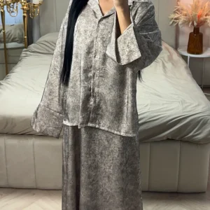 Tweedelige Set met Jurk en Wijde Mouwen