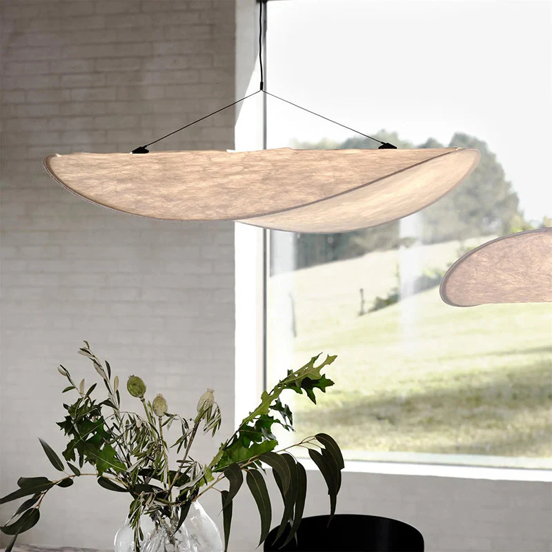 LumiSleek - Moderne LED Hanglamp van Metaal en Kunstzijde in Wit voor de Slaapkamer - Afbeelding 6