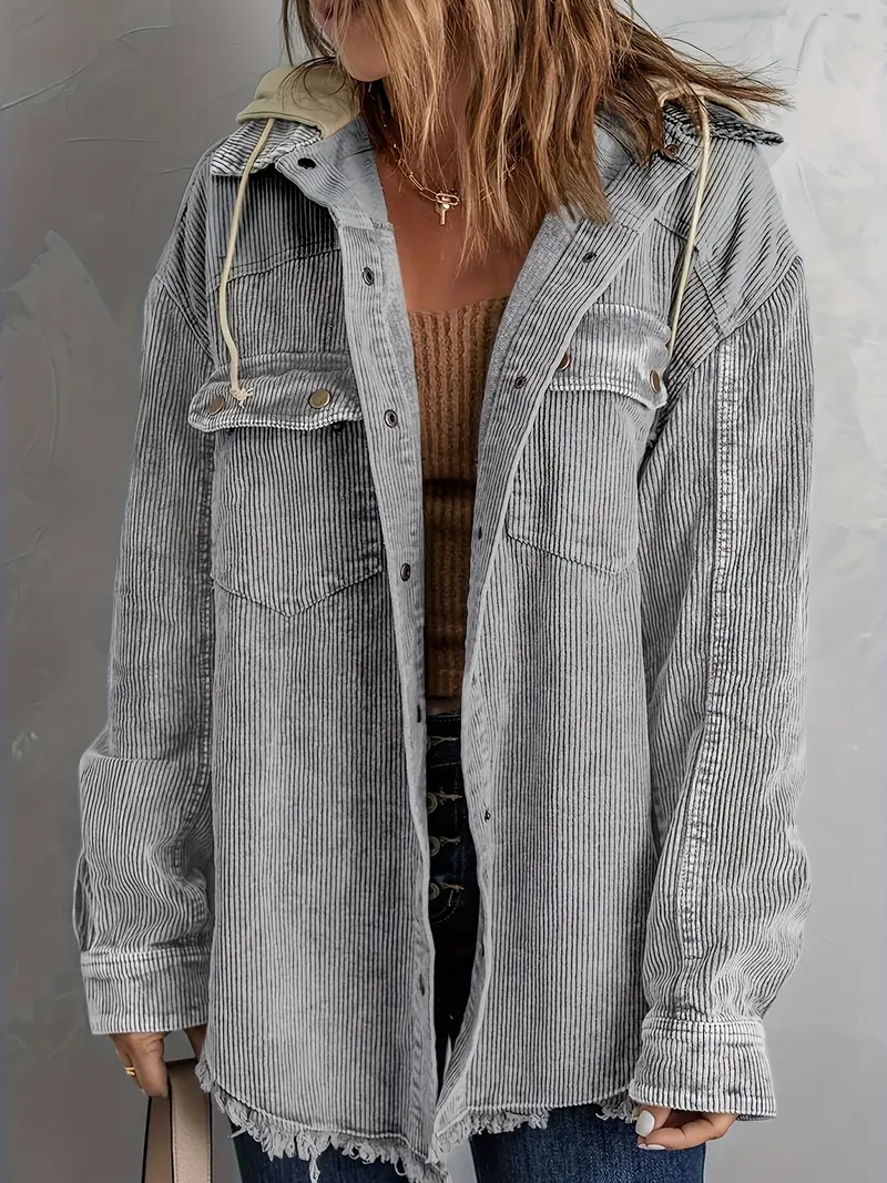 Adele - Kleurblok Hoodie Jas voor Dames | Perfect voor Herfst en Winter - Afbeelding 3