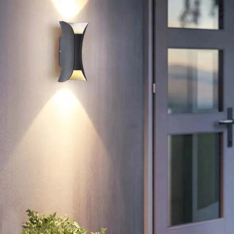 LuxorLED - Moderne Design LED Wandlamp | Zwart Gouden Metaal voor Buiten en Tuin - Afbeelding 9