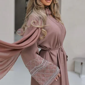 786 | Chester Design Abaya + Tie Belt + Scarf