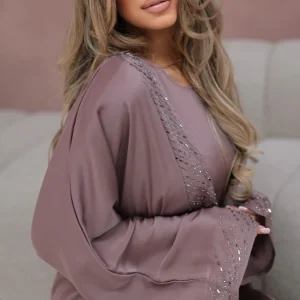 786 | Kimono Stones Detail + Pleated Dress + Tie Belt + Scarf