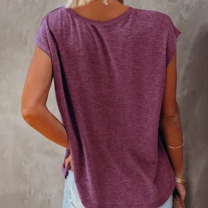 Relaxed V-Hals T-shirt voor Dames | Zachtvallend en Comfortabel Casual Shirt