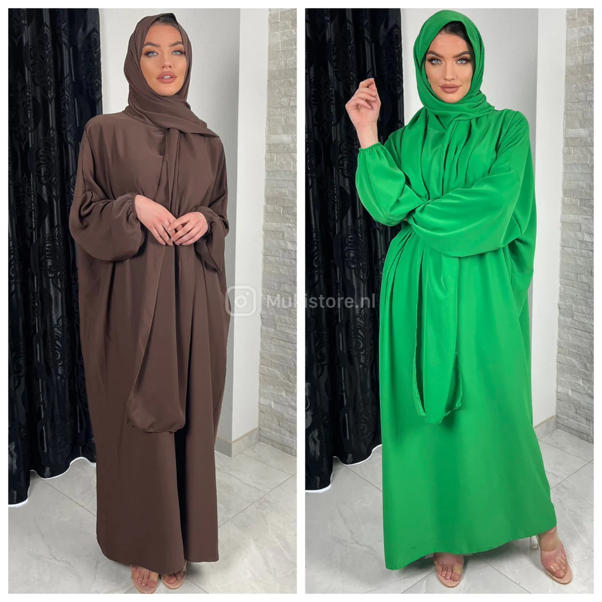 Super Oversized Abaya With Headscarf MADE IN ITALY - Afbeelding 8