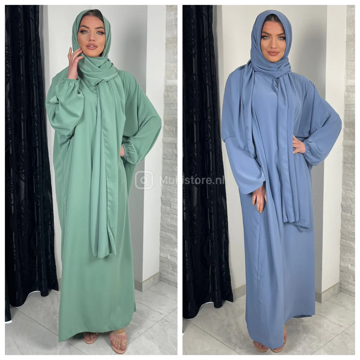 Super Oversized Abaya With Headscarf MADE IN ITALY - Afbeelding 6