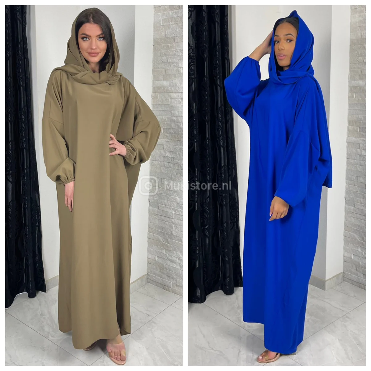 Super Oversized Abaya With Headscarf MADE IN ITALY - Afbeelding 9