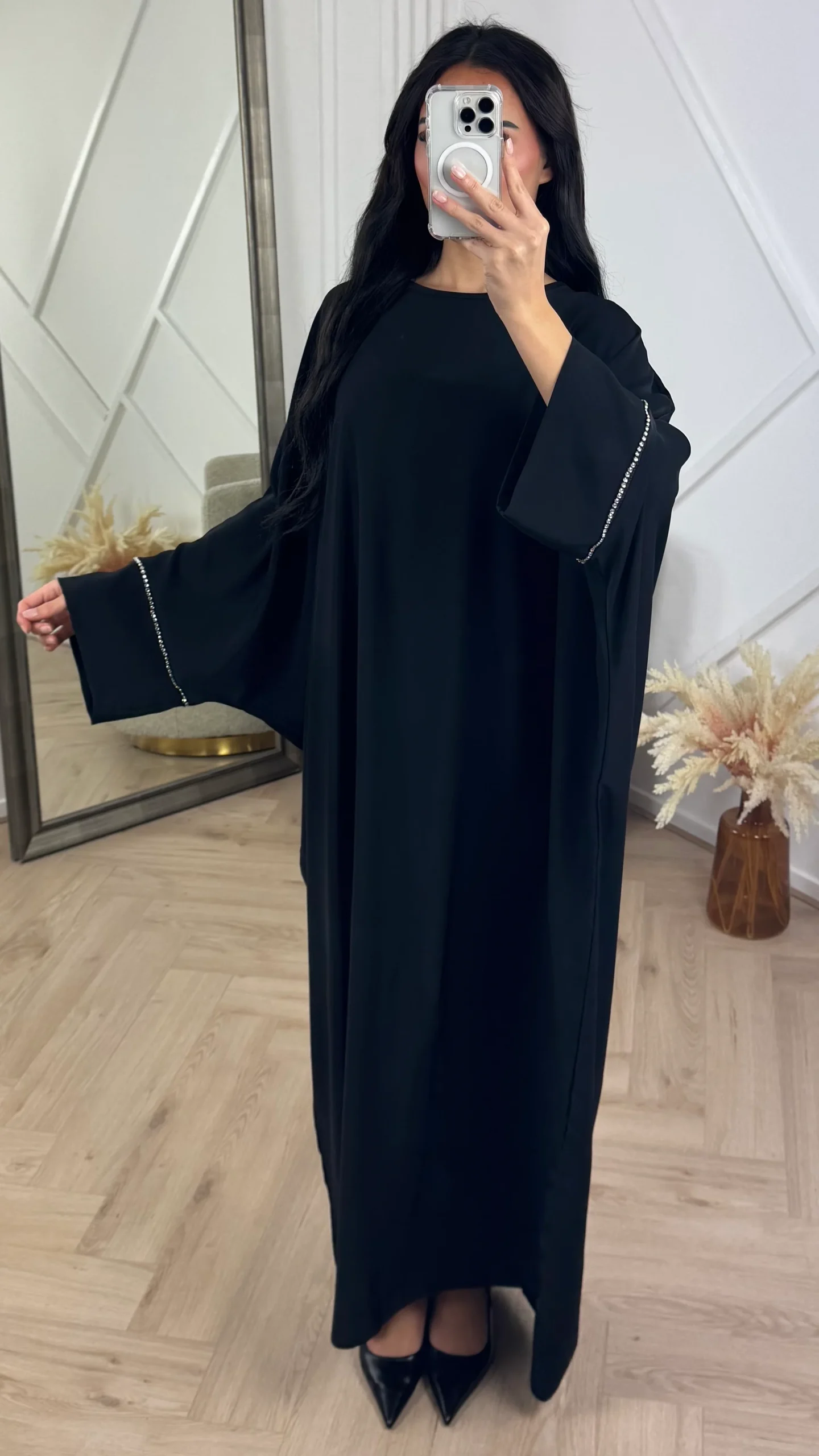 Abaya Maxi Jurk met Strass Details - Afbeelding 5