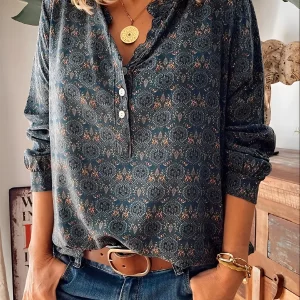 Vintage Zomerblouse voor Dames | Luchtige en Stijlvolle Blouse voor Warme Dagen