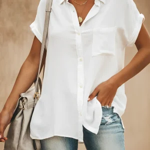 Jana - Relaxed-Fit Blouse met Kraag en Korte Mouwen voor Dames - Comfort en Stijl