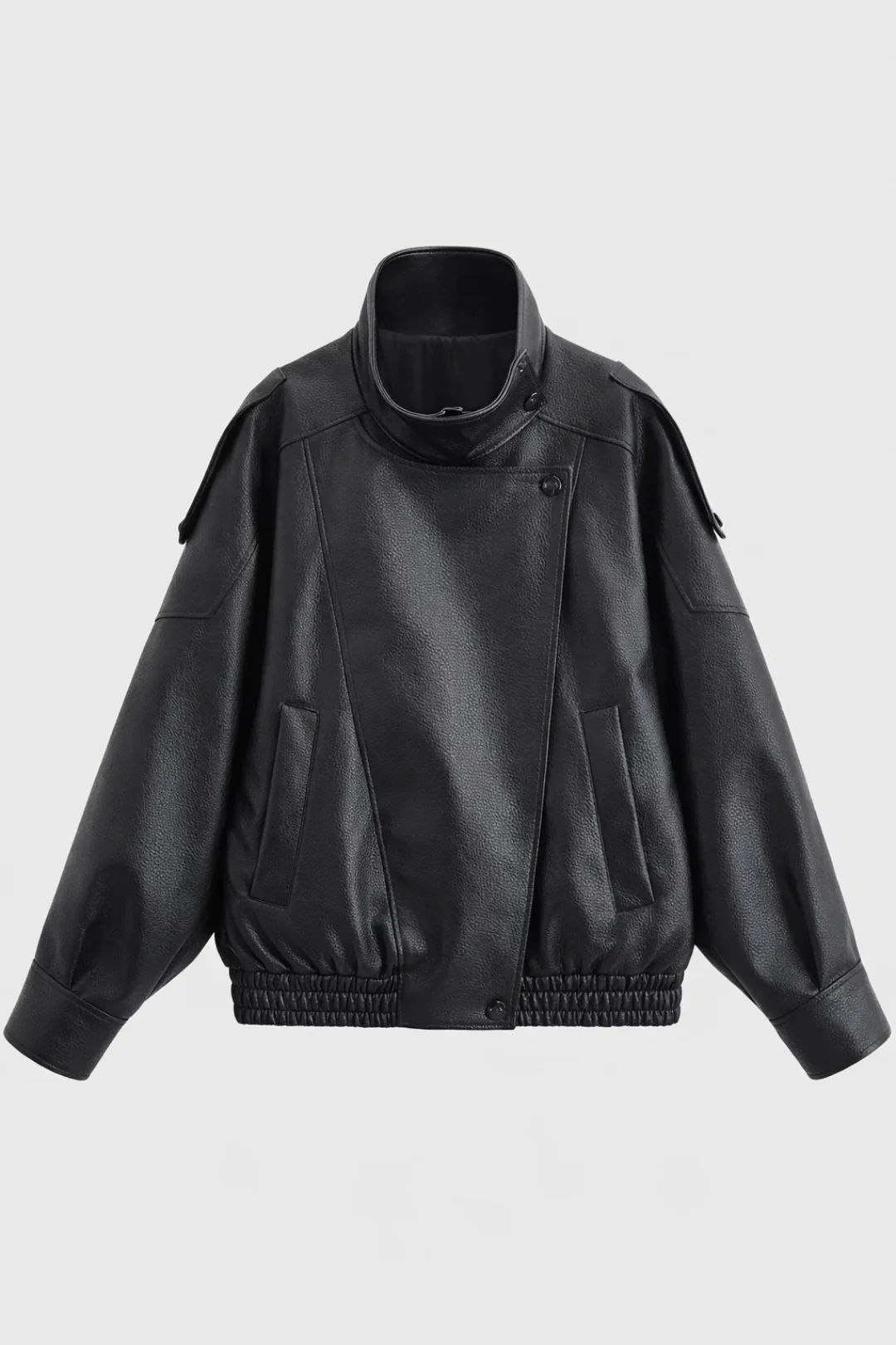 Biker Jas Dames - Oversized Model met Opstaande Kraag