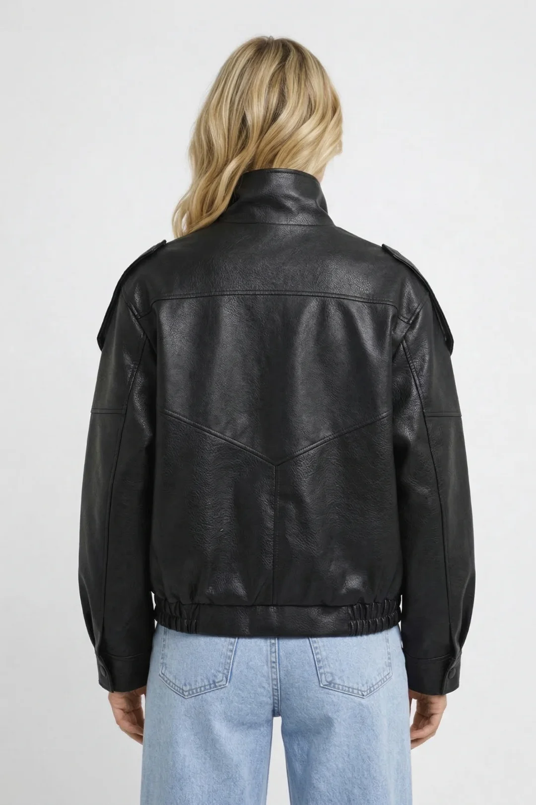 Biker Jas Dames - Oversized Model met Opstaande Kraag - Afbeelding 4