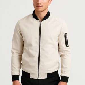 Bomberjack Heren - Strak Slim Fit met Contrasterende Boord | Casual