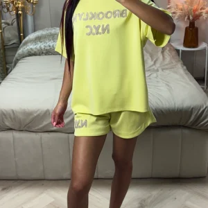 Brooklyn NYC Soft Material Tee+Shorts Set